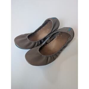 TIEKS Gavrieli Taupe Leather Ballet Flats Womens 8 Neutral Non-Skid